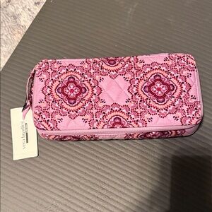 Vera Bradley Pink and Purple Cosmetic Case